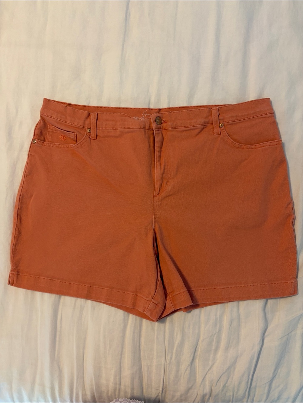 Women’s Solid Coral Casual Shorts